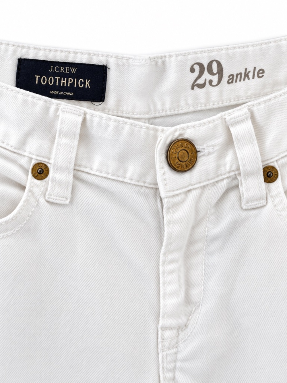 J. Crew White Ankle Low Cut Skinny Jeans- Like New- EUC - Picture 3 of 6